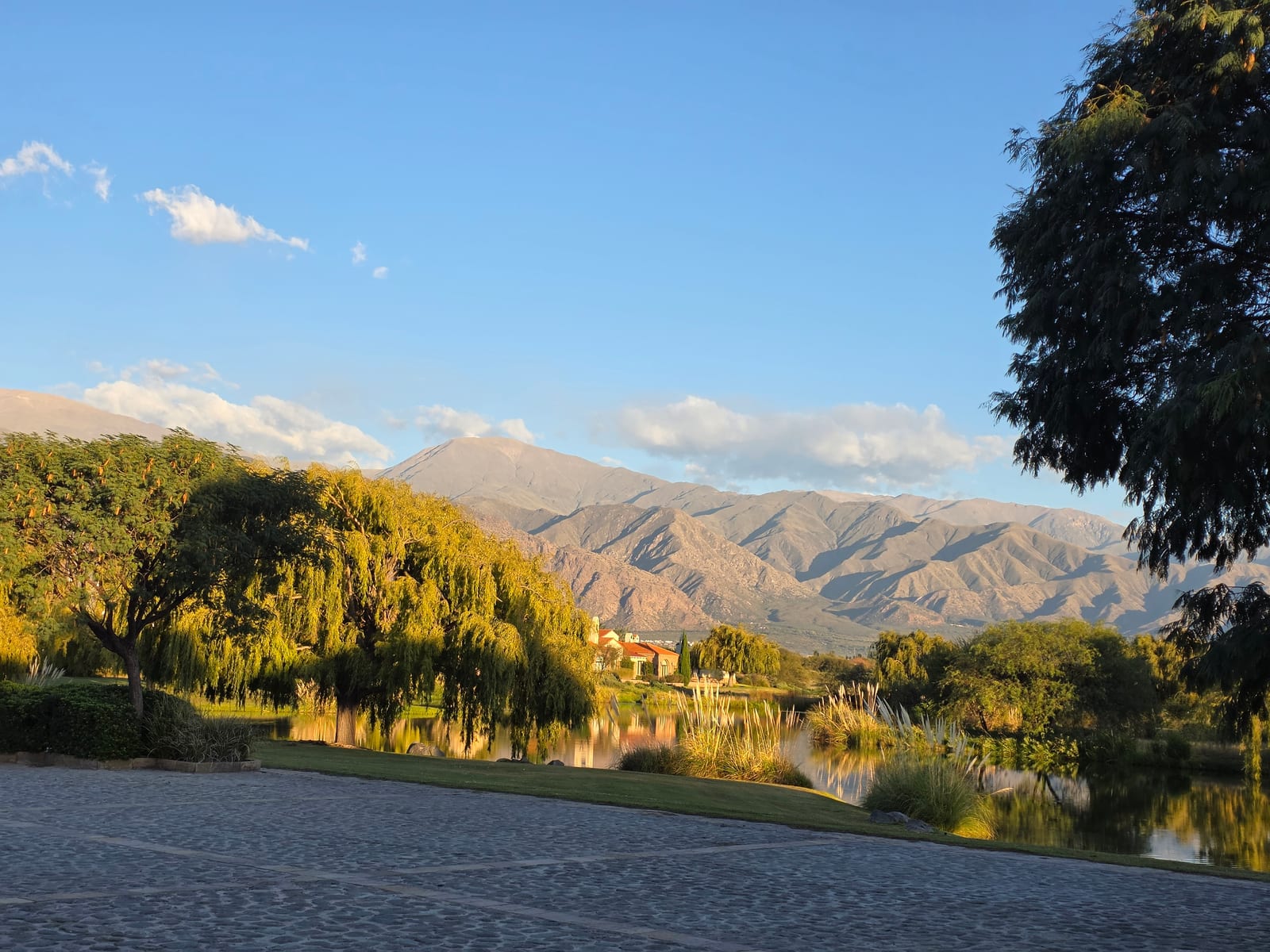 Lagoon at sunset in La Estancia de Cafayate
